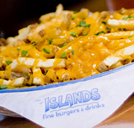 Cheddar Fries at Islands Restaurant