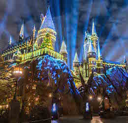 Christmas in the Wizarding World of Harry Potter photo courtesy of Universal Studios Hollywood.