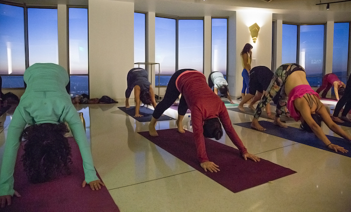 Join Skyspace LA, Airbnb and Evoke Yoga for an unforgettable yoga series above DTLA.
