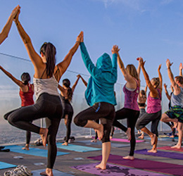 Yoga 1,000 Feet Above Downtown L.A.