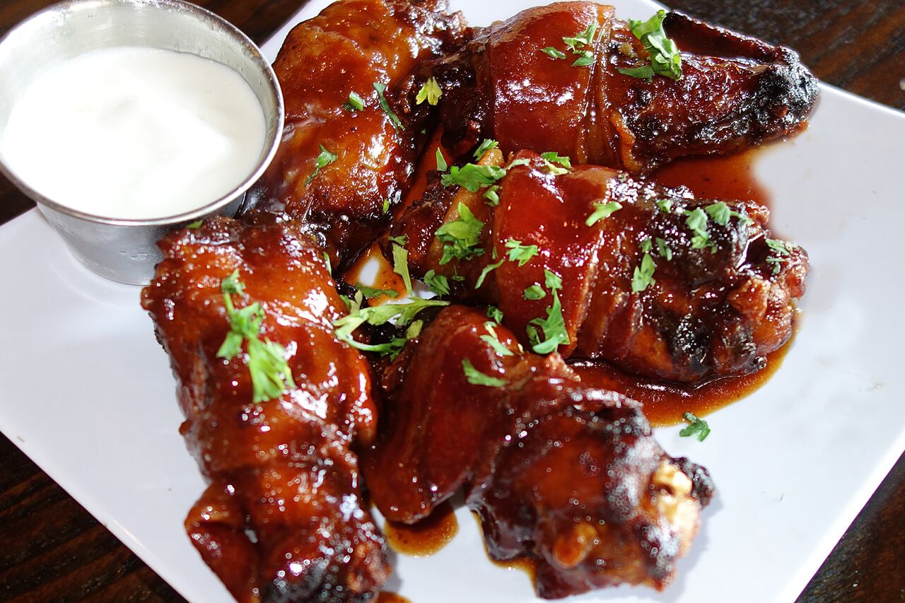 Wings with bacon at Notorious Burgers