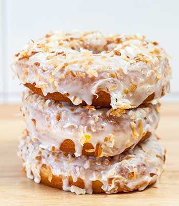 Pineapple Piña Colada doughnut at Blue Star Donuts