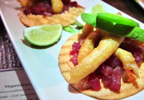 ahi tuna tostada mercado santa monica