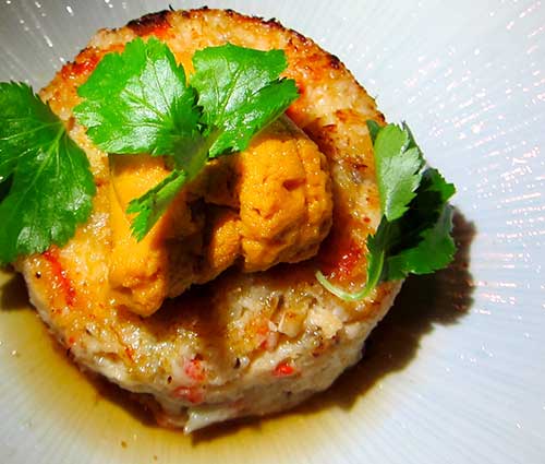 chaya uni crabcake