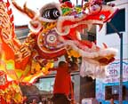 Chinatown golden dragon parade