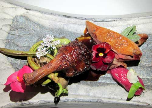 squab at Spago Beverly Hills