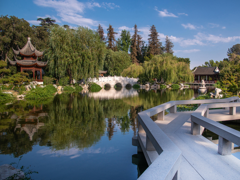Lake view at the Huntington's Liu Fang Yuan photo courtesy The Huntington Library, Art Museum, and Botanical Gardens