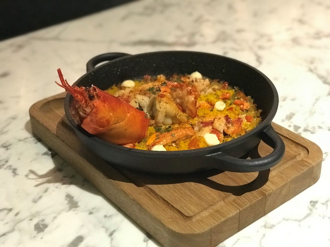 Paella De Bogavante made of Maine lobster paella sofrito photo courtesy Radisson Blu
