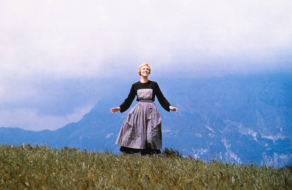 Julie Andrews in "Sound of Music" photo credit Glasshouse Images/Alamy Stock Photo