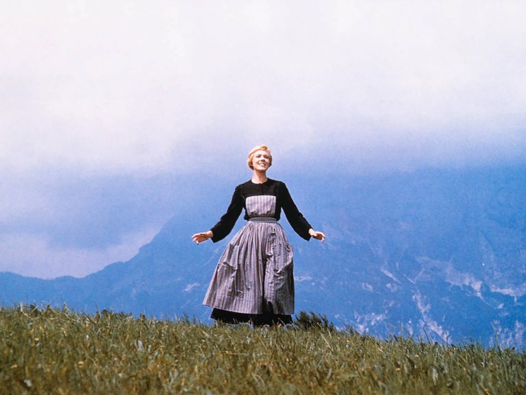Julie Andrews in "Sound of Music" photo credit Glasshouse Images/Alamy Stock Photo