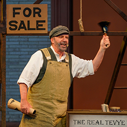 Tom Dugan in the world premiere of "Tevye in New York!" at the Wallis Annenberg Center for the Performing Arts photo credit Lawrence K. Ho