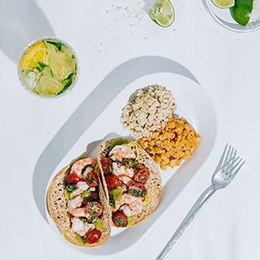 True Food Kitchen's shrimp tacos on the summer menu 2021 photo courtesy True Food Kitchen