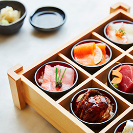 Assorted sushi from Soko pop-up at Fairmont Miramar Hotel & Bungalows photo courtesy Modern Currency PR