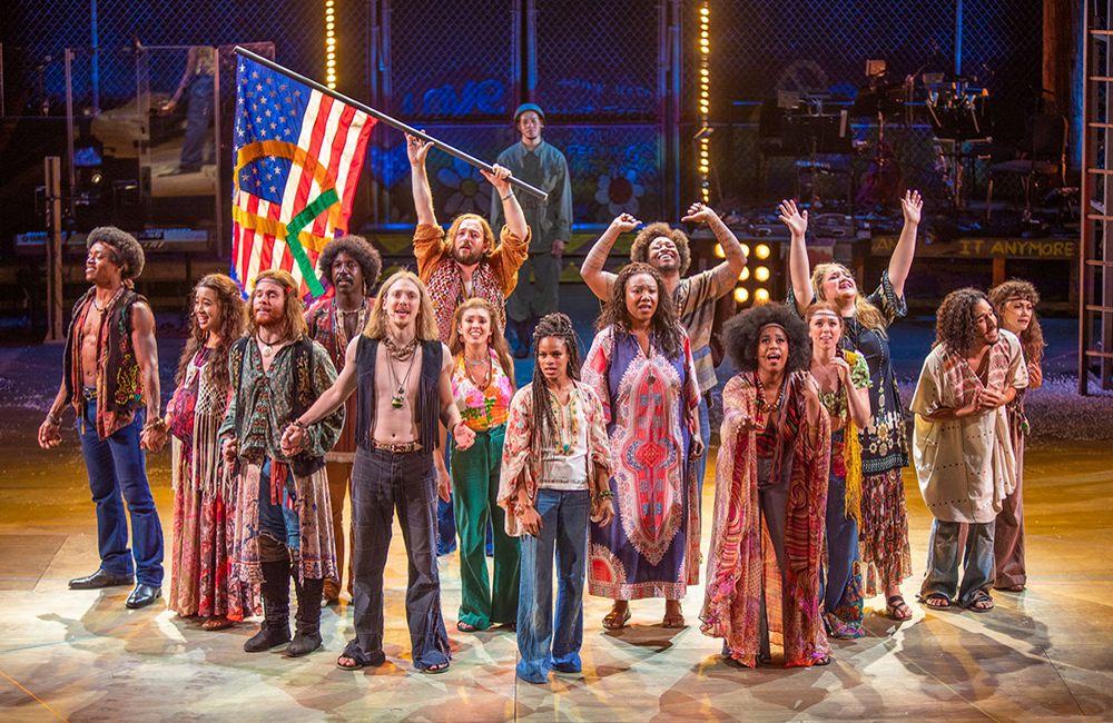 The cast of "Hair" at The Old Globe, 2021_photo by Jim Cox