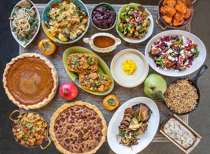 Akasha's Thanksgiving table spread photo by Anne Fishbein