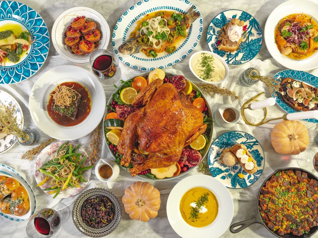 Thanksgiving spread at Herb and Sea photo by James Tran