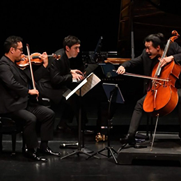 Trio Barclay featuring Dennis Kim, Sean Kennard and Jonah Kim at the Irvine Barclay Theatre photo courtesy Irvine Barclay Theater/Steven Georges