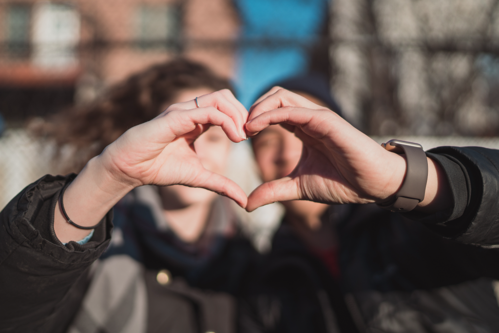 hands making heart sign