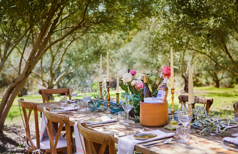 Outdoor dining bliss at Rancho Valencia Resort & Spa