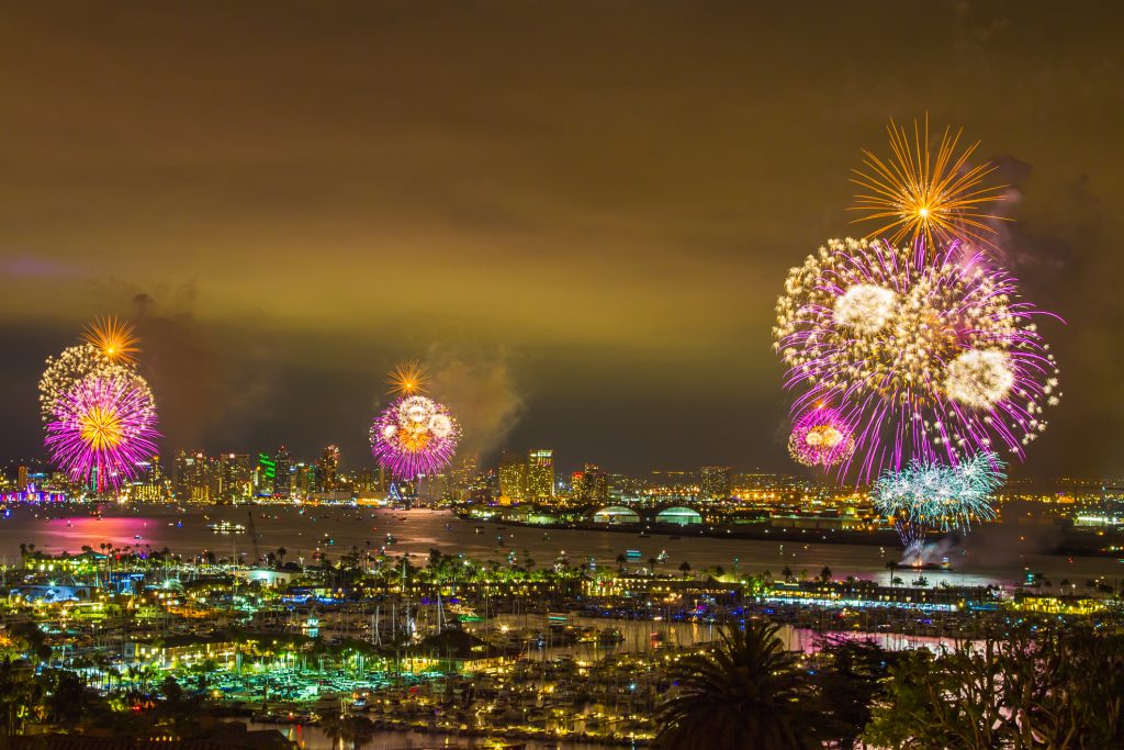 Fireworks on July 4