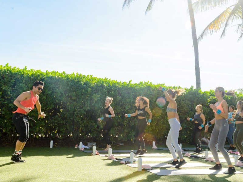 Isaac Boots workouts at The Maybourne Beverly Hills' winter residency