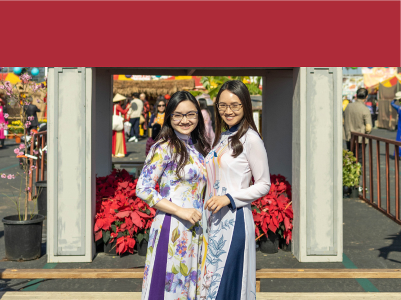two Asian women in glasses
