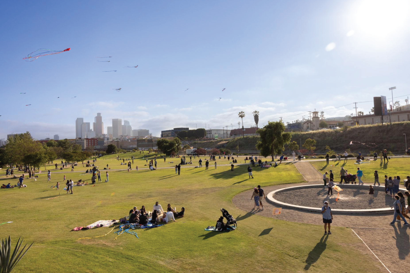 outdoor park kite flying