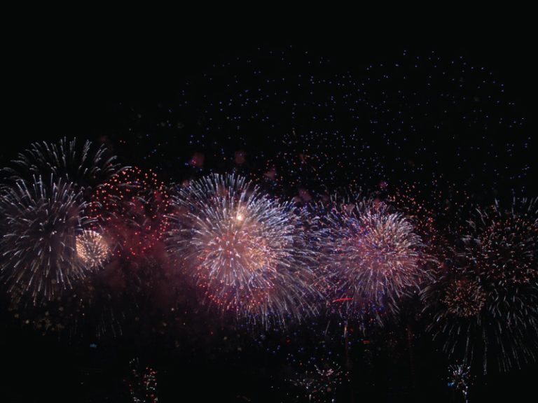 fireworks at night