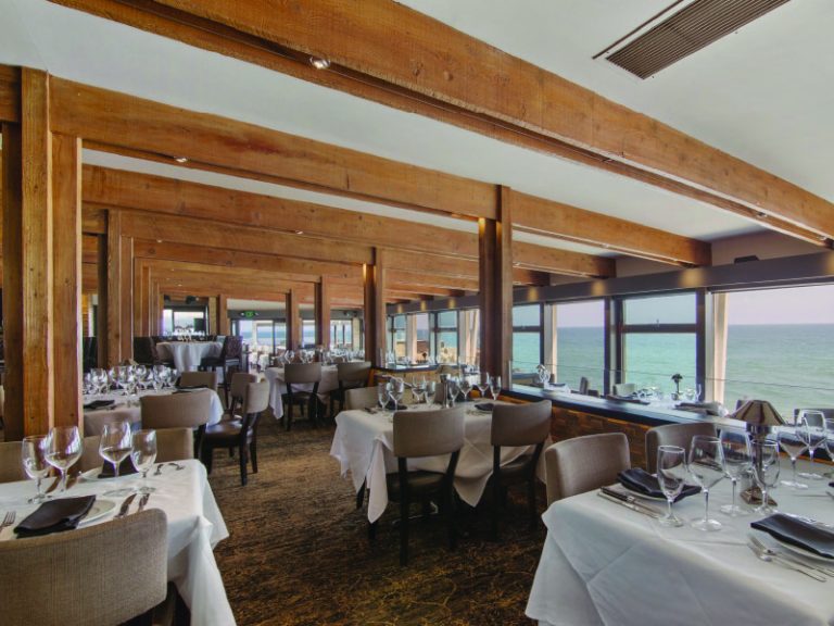dining room of Mastro’s Ocean Club Malibu