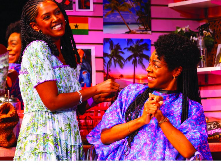 Hair braiders from Jaja’s African Hair Braiding